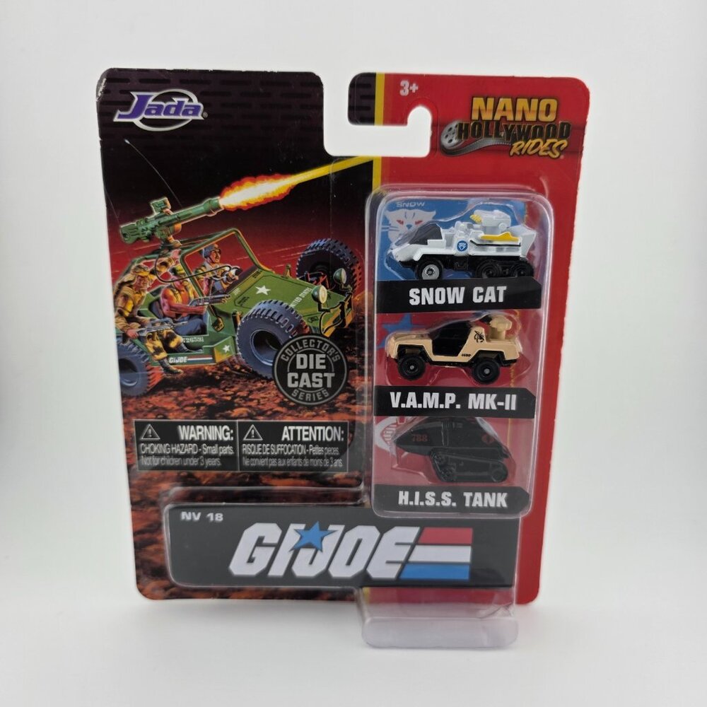 2020 Jada‎ Toys G.I. Joe Nano Hollywood Rides 3 Die-Cast Cars Model Set NEW